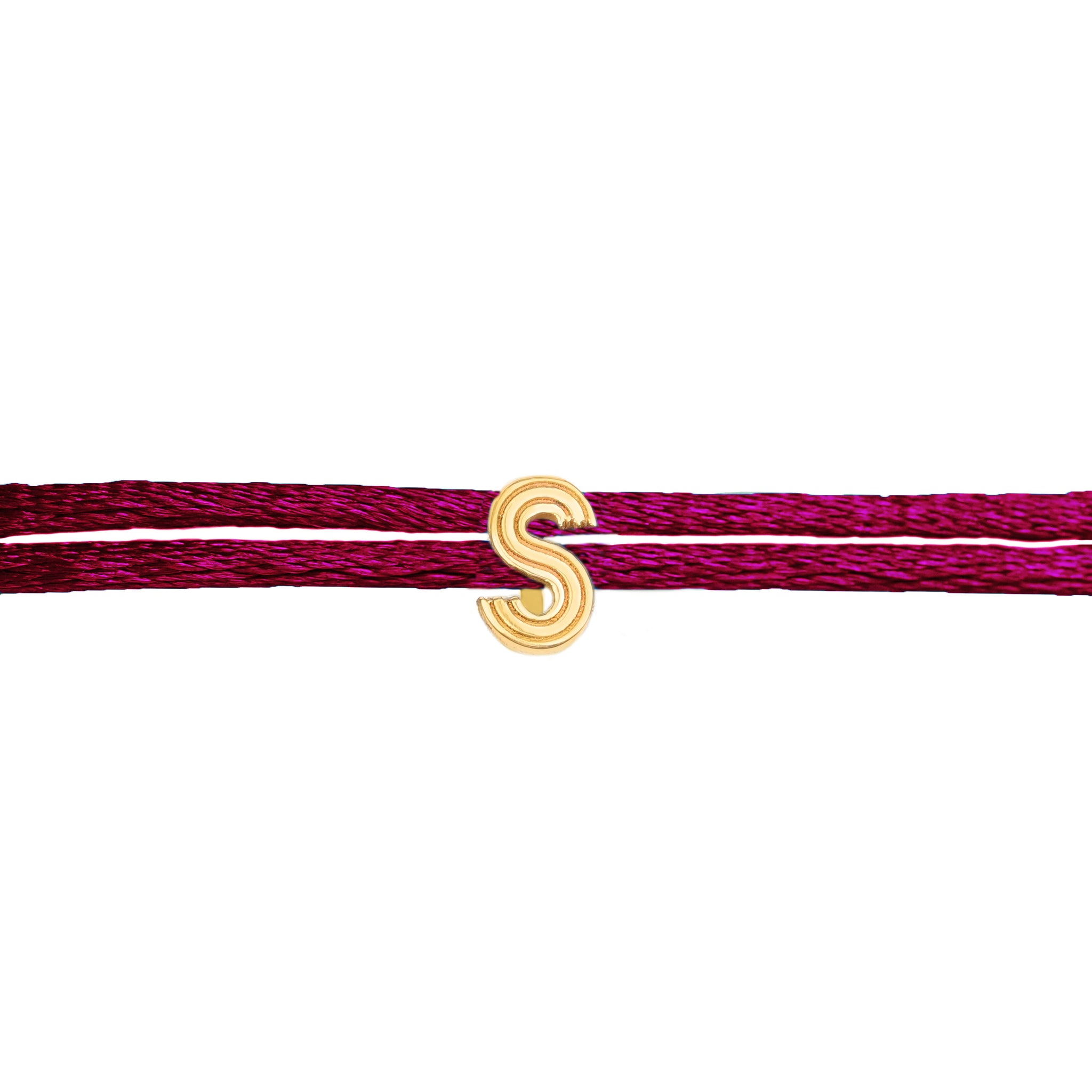 Striped Initial Cord Bracelet