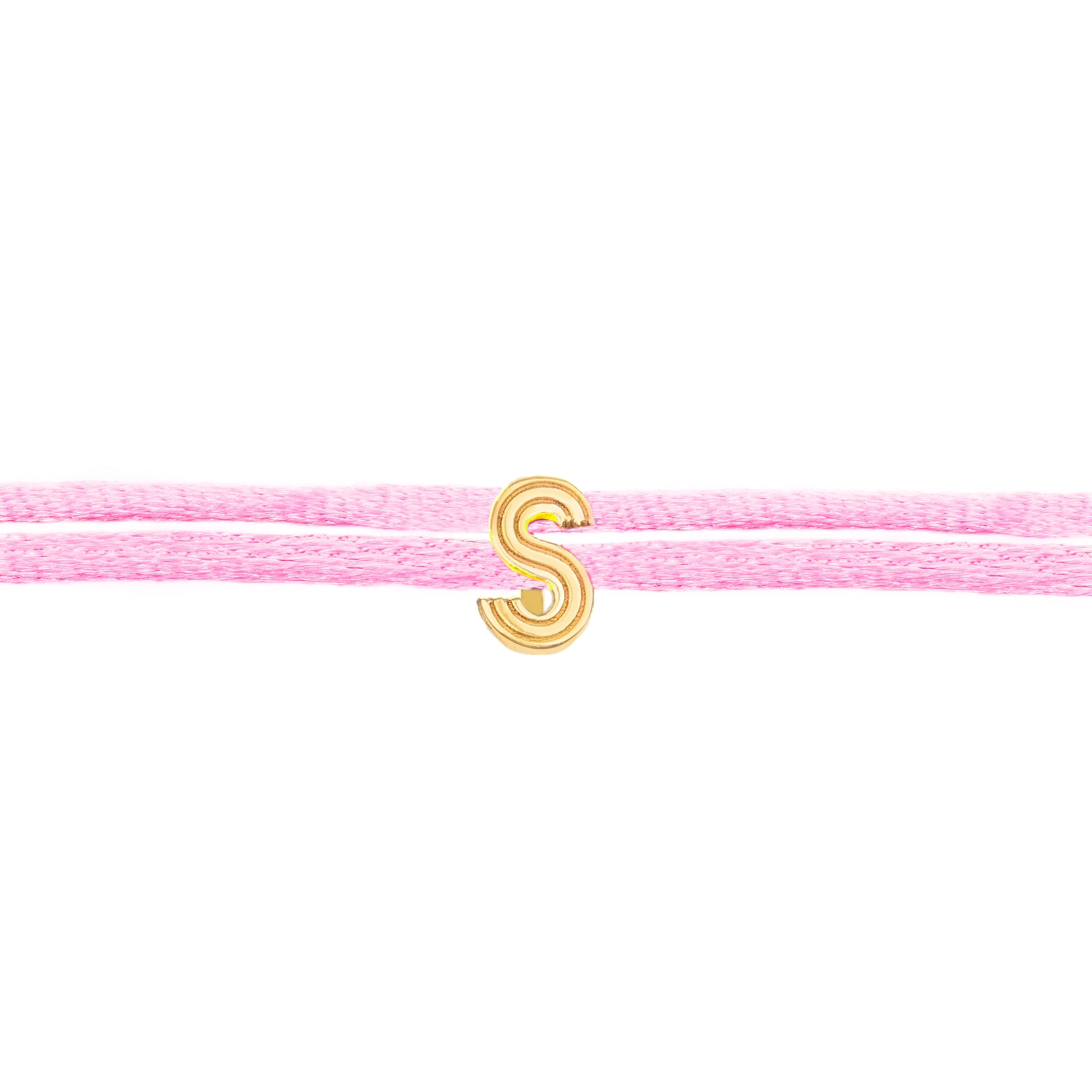 Striped Initial Cord Bracelet