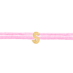 Striped Initial Cord Bracelet