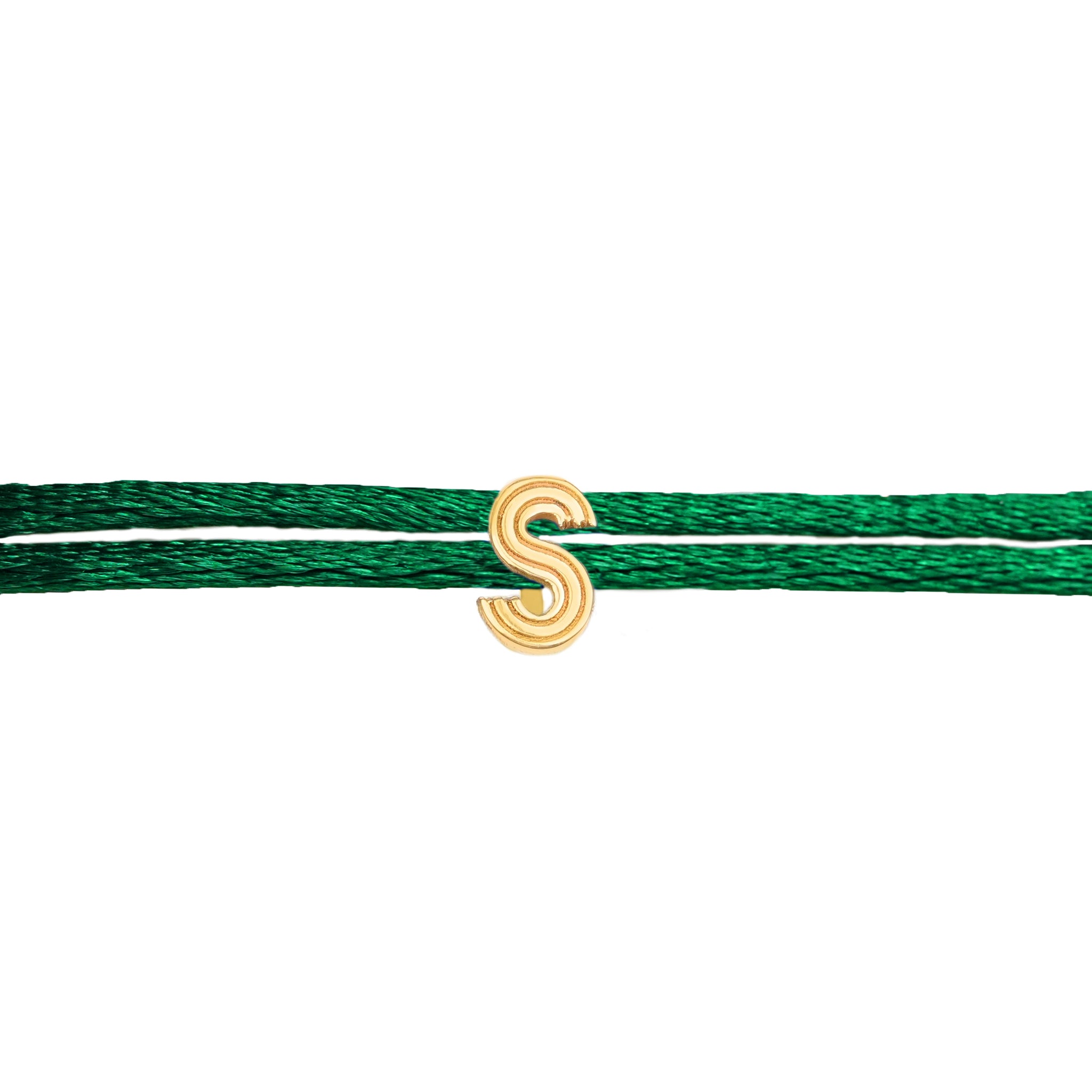 Striped Initial Cord Bracelet